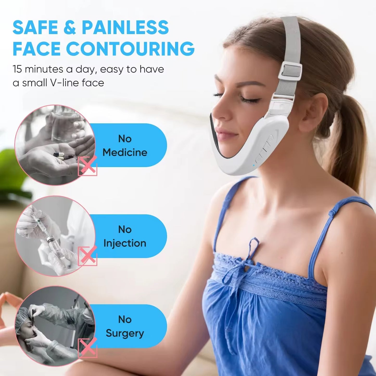 V-shaped Slimming Face Device Uses High-frequency Vibration to Tighten the Contour and Eliminate Double Chins