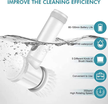 USB 5 in 1 Kitchen Dishwashing Brush