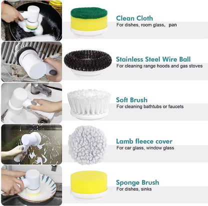 USB 5 in 1 Kitchen Dishwashing Brush