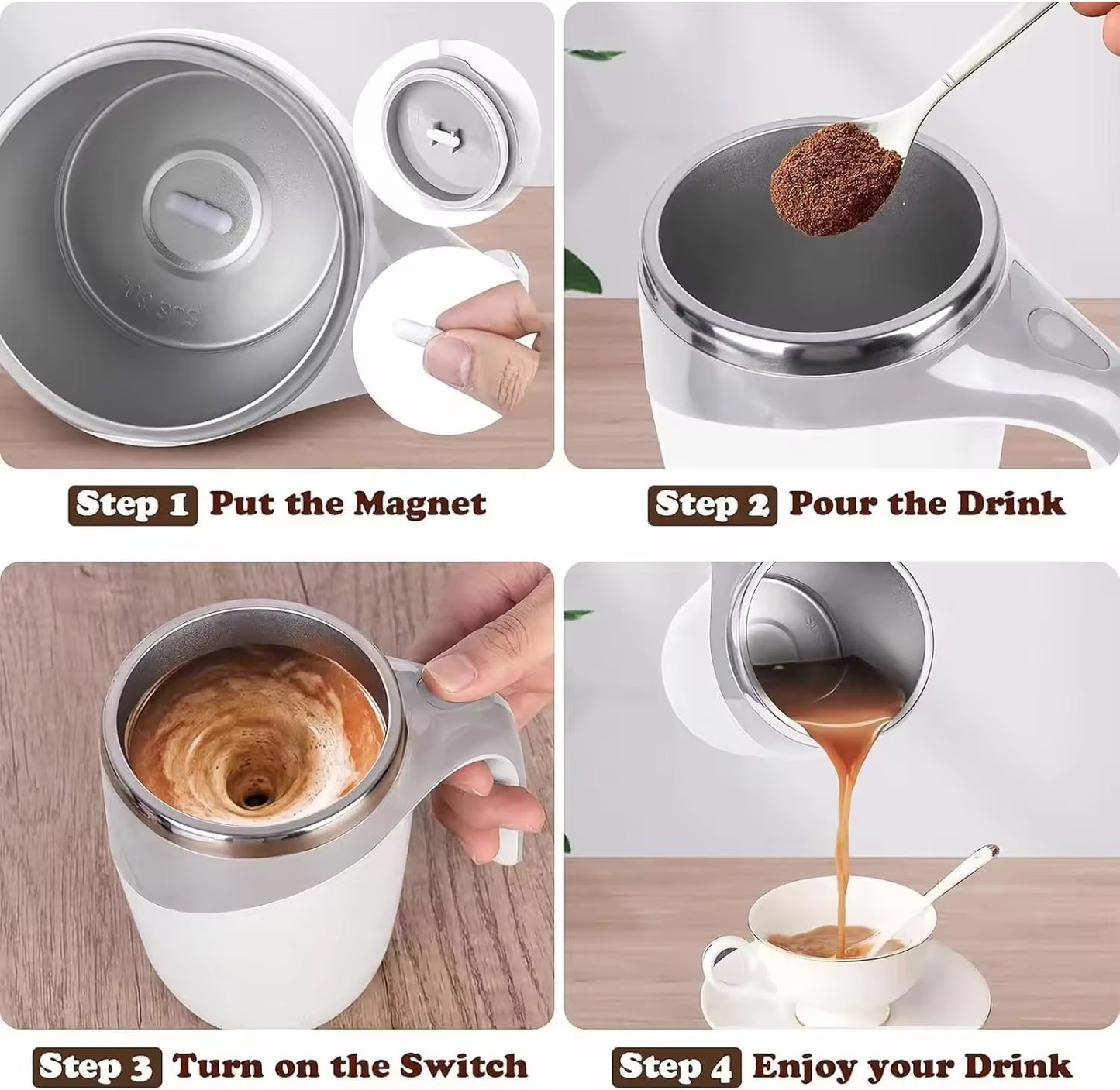 Automatic Self Stirring Magnetic Mug.